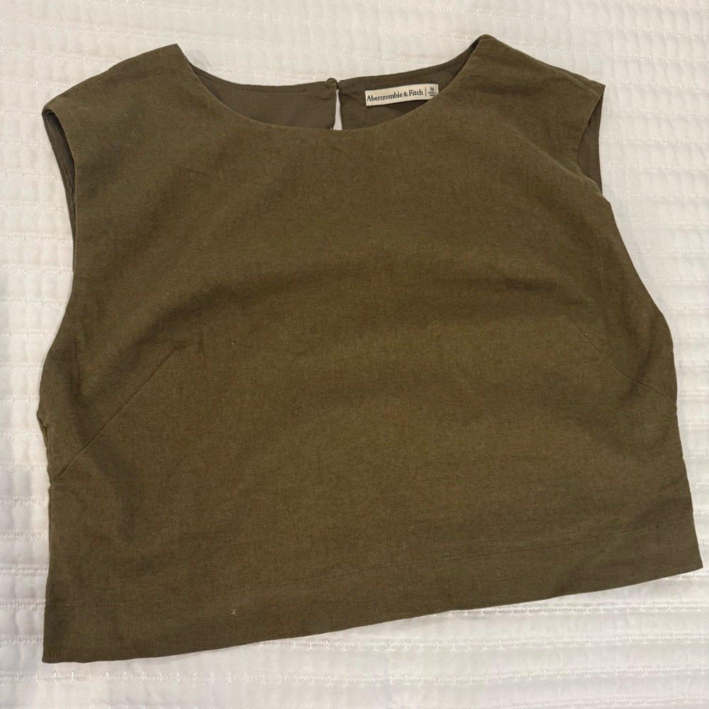Abercrombie & Fitch , Green Linen Shirt